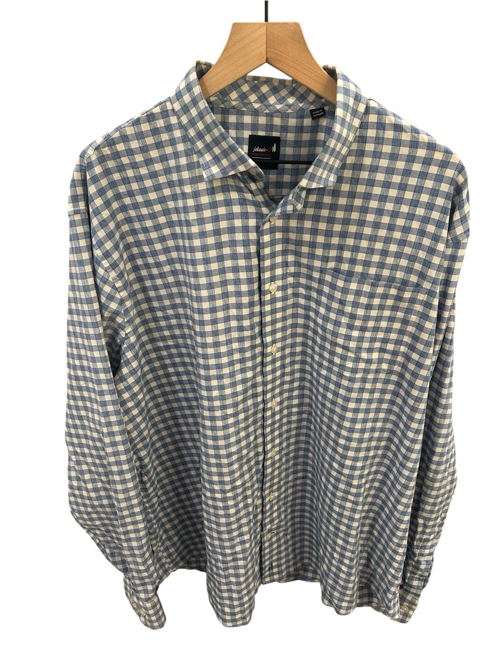 Johnnie-O Performance Gingham Button-Down Shirt – XXL
